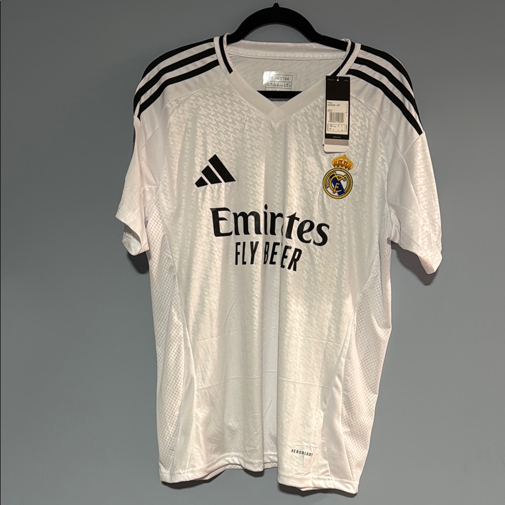 Adidas White and Black Real Madrid Jersey